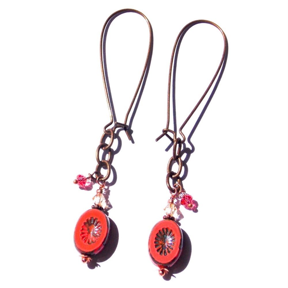 Boho Gypsy Tribal Earrings Long Chain Tassel Jewel